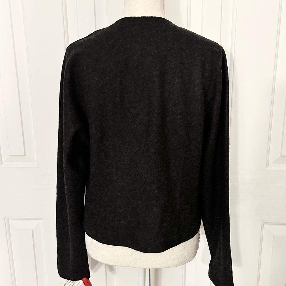 NWT LAFAYETTE 148 NEW YORK Women Wool & Cashmere Jacket, Gray, Zipper, Size 10 - Picture 4 of 8